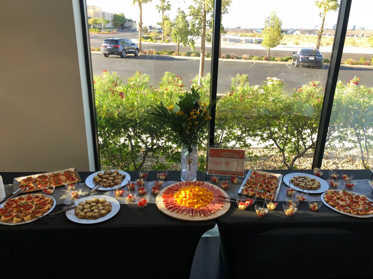 Full Service Appetizer Setup from KTC Catering Dropoff Service Kiss